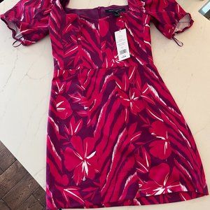 French Connection Puff Sleeve Floral Dress